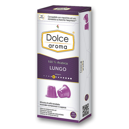DOLCE AROMA капсулы 10 шт lungo 100 arabica